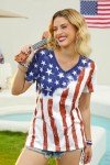 Patriotic Red, White & Blue V-Neck T-Shirt