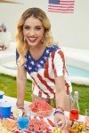Patriotic Red, White & Blue V-Neck T-Shirt