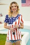 Patriotic Red, White & Blue V-Neck T-Shirt