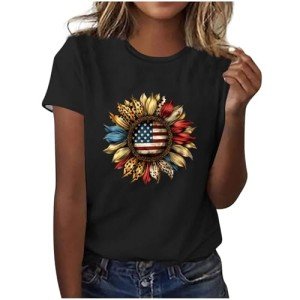 Patriotic 4th of July Crop Tops for Women