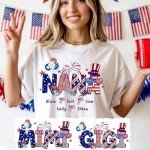 Custom Patriotic Grandma Shirt for 4th of July