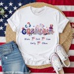 Custom Patriotic Grandma Shirt for 4th of July