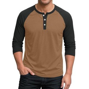 Trendy 3/4 Sleeve Henley Shirts for All