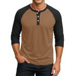 Trendy 3/4 Sleeve Henley Shirts for All
