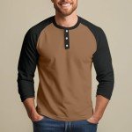 Trendy 3/4 Sleeve Henley Shirts for All