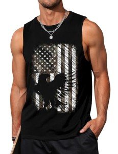 Patriotic Eagle American Flag Tank Top for Men