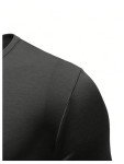 Men's Distressed American Flag Long Sleeve Henley T-Shirt