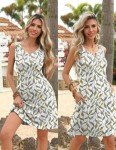 Floral V-Neck A-Line Summer Dress for Women