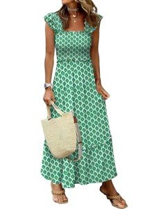 Boho Floral Summer Maxi Dress for Women