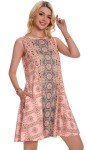 Pink Floral Bohemian Sundress for Women