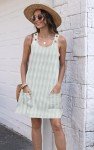 ETCYY Striped Sleeveless Summer Dress with Pocket