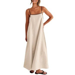 Shy Velvet Summer Linen Maxi Dress for Women