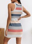 Samefar Women's Summer Bodycon Mini Dress - Multicolor