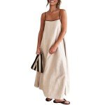 Shy Velvet Summer Linen Maxi Dress for Women