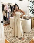 Shy Velvet Summer Linen Maxi Dress for Women