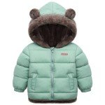 Light Green Toddler Fleece Jacket with Bear Ears