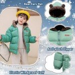 Light Green Toddler Fleece Jacket with Bear Ears
