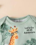 Cute Baby Boy Bear Print Winter Outfit Set