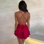 Satin Summer Sleeveless Cami Romper for Women