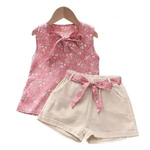 Summer Toddler Girls Sleeveless Vest and Shorts Set