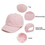 Cute Pink and Black Kids' Baseball Caps