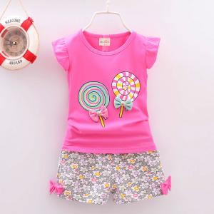 Cute Baby Girl Summer T-Shirt and Shorts Set