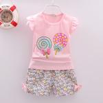 Cute Baby Girl Summer T-Shirt and Shorts Set
