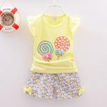 Cute Baby Girl Summer T-Shirt and Shorts Set