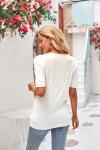 Arach&Cloz Plus Size Spring Summer V Neck Tops