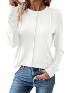 EVALESS Women’s Casual Business Blouse - White