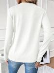 EVALESS Women’s Casual Business Blouse - White