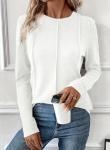 EVALESS Women’s Casual Business Blouse - White
