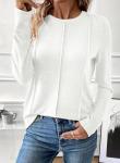 EVALESS Women’s Casual Business Blouse - White