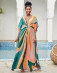 Plus Size Beach Kaftan Maxi Dress Coverup