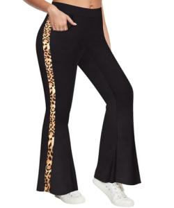 Plus Size Leopard Print Wide Leg Pants