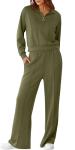Plus Size Army Green 2-Piece Lounge Set