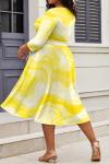 CLOCOR Plus Size A-Line Midi Dress for Women