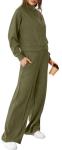 Plus Size Army Green 2-Piece Lounge Set