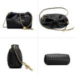 Trendy Vegan Leather Dumpling Clutch & Crossbody Bag