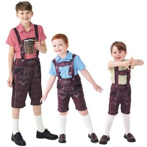 Baby Boy Oktoberfest Costume Set with T-Shirt and Overalls
