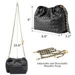 Trendy Vegan Leather Dumpling Clutch & Crossbody Bag