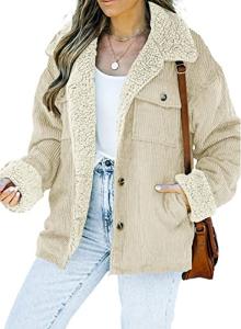 Trendy Sherpa Lined Trucker Shacket Jacket for Women