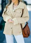 Trendy Sherpa Lined Trucker Shacket Jacket for Women