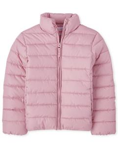 Girls' Medium Weight Puffer Jacket in Rose Quartz