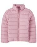 Girls' Medium Weight Puffer Jacket in Rose Quartz
