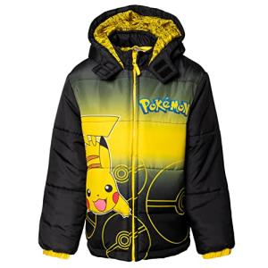 Pikachu Zip-Up Puffer Jacket for Big Boys