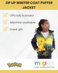 Pikachu Zip-Up Puffer Jacket for Big Boys