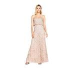 Adrianna Papell Art Deco Beaded Blouson Gown
