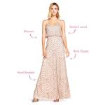Adrianna Papell Art Deco Beaded Blouson Gown