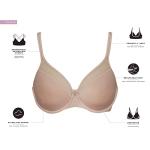 Bali Women's Light Beige Underwire Bra, 38C